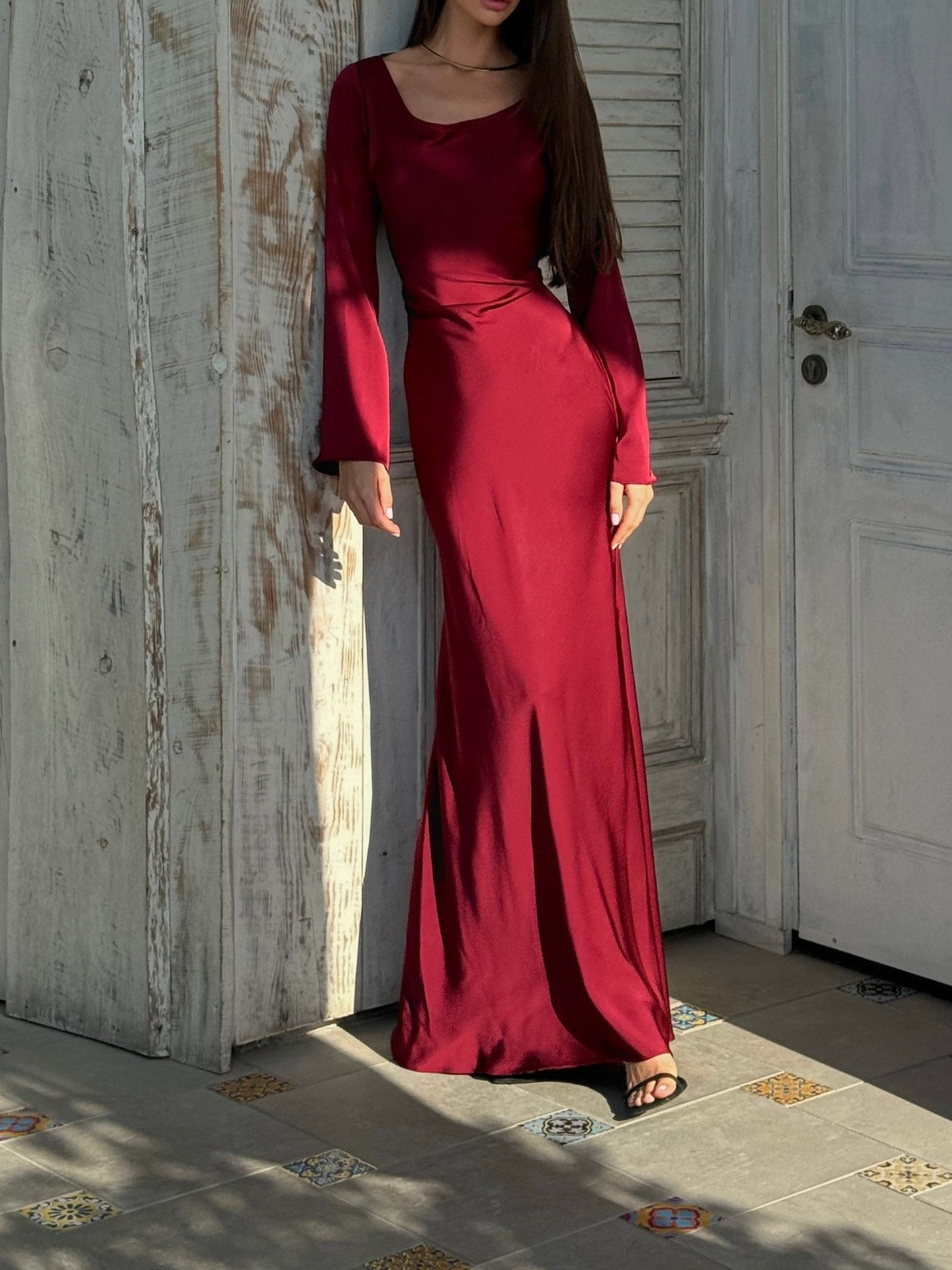 Maxi Dress Long Sleeve – Elegant Evening Gown for Women
