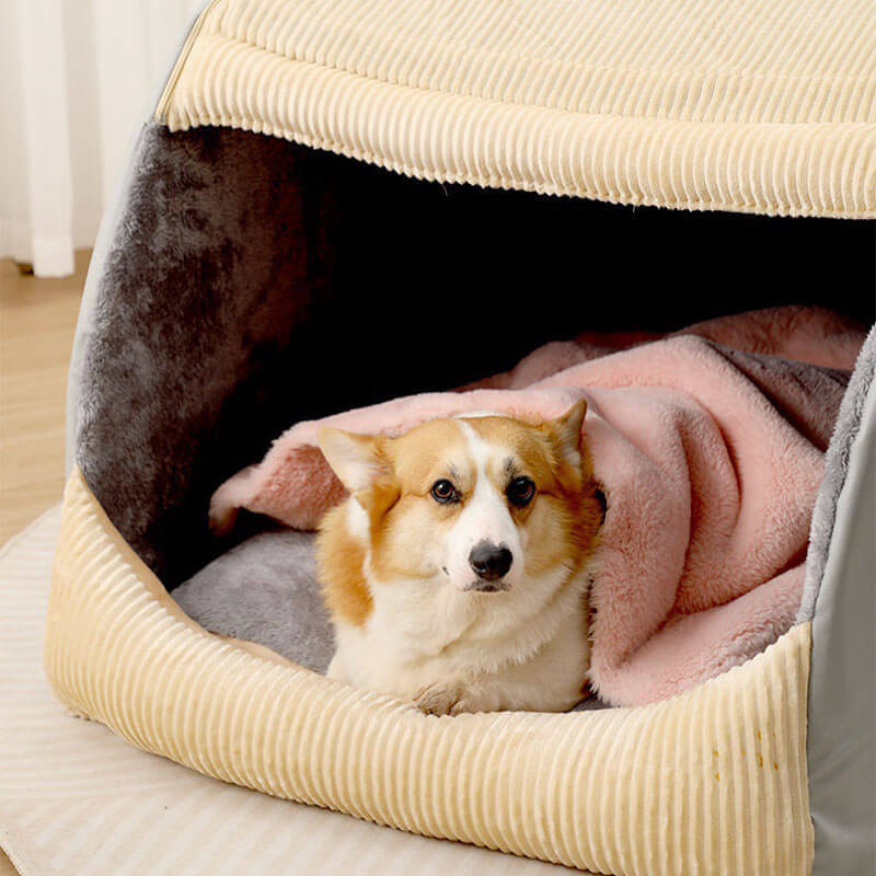 Dog Tent Bed Cozy – Soft Warm Cave Style for Pets