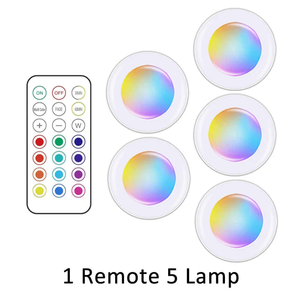 LED Cabinet Light with Remote – Wireless Night Light for Home Use