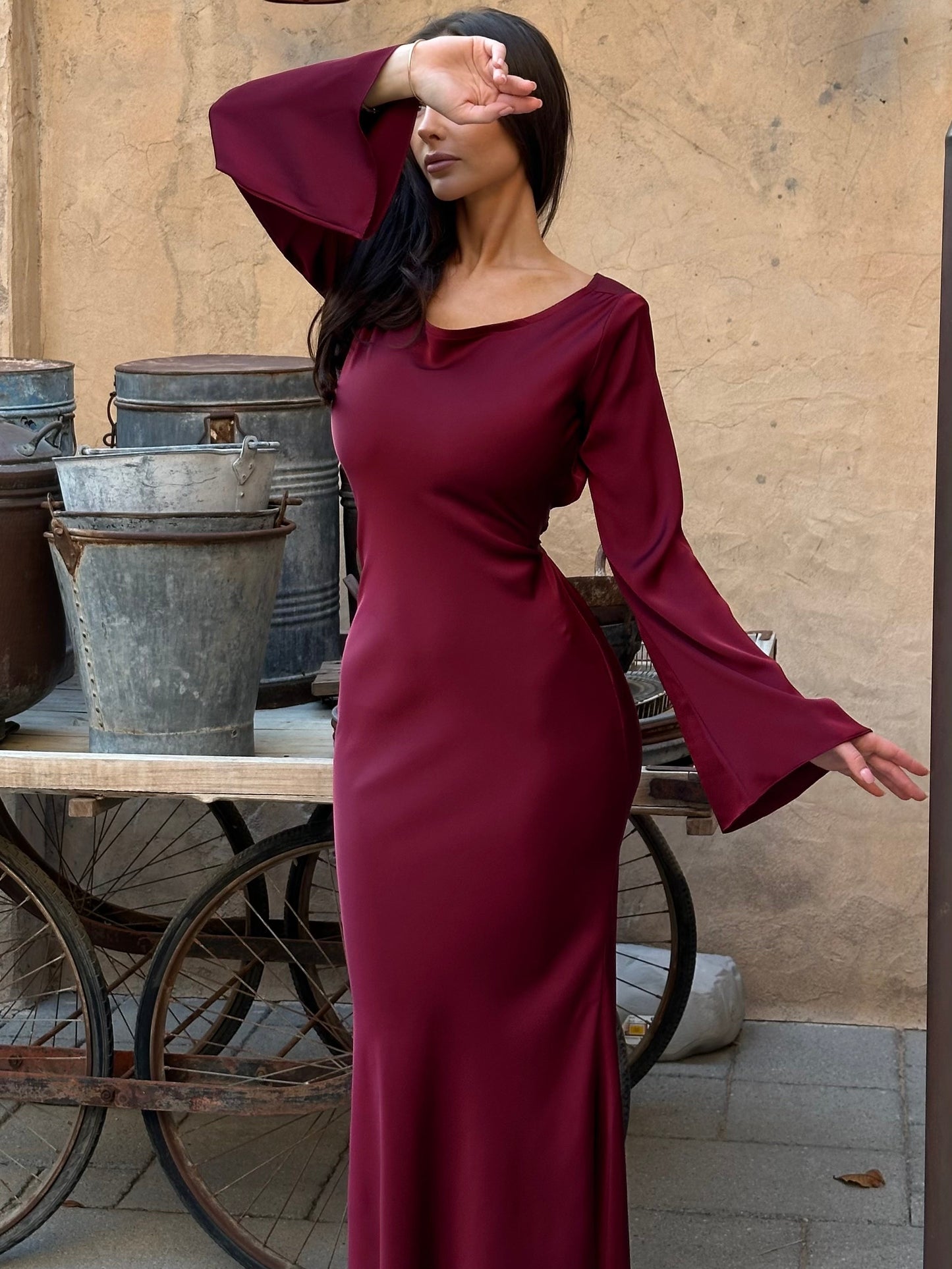 Maxi Dress Long Sleeve – Elegant Evening Gown for Women