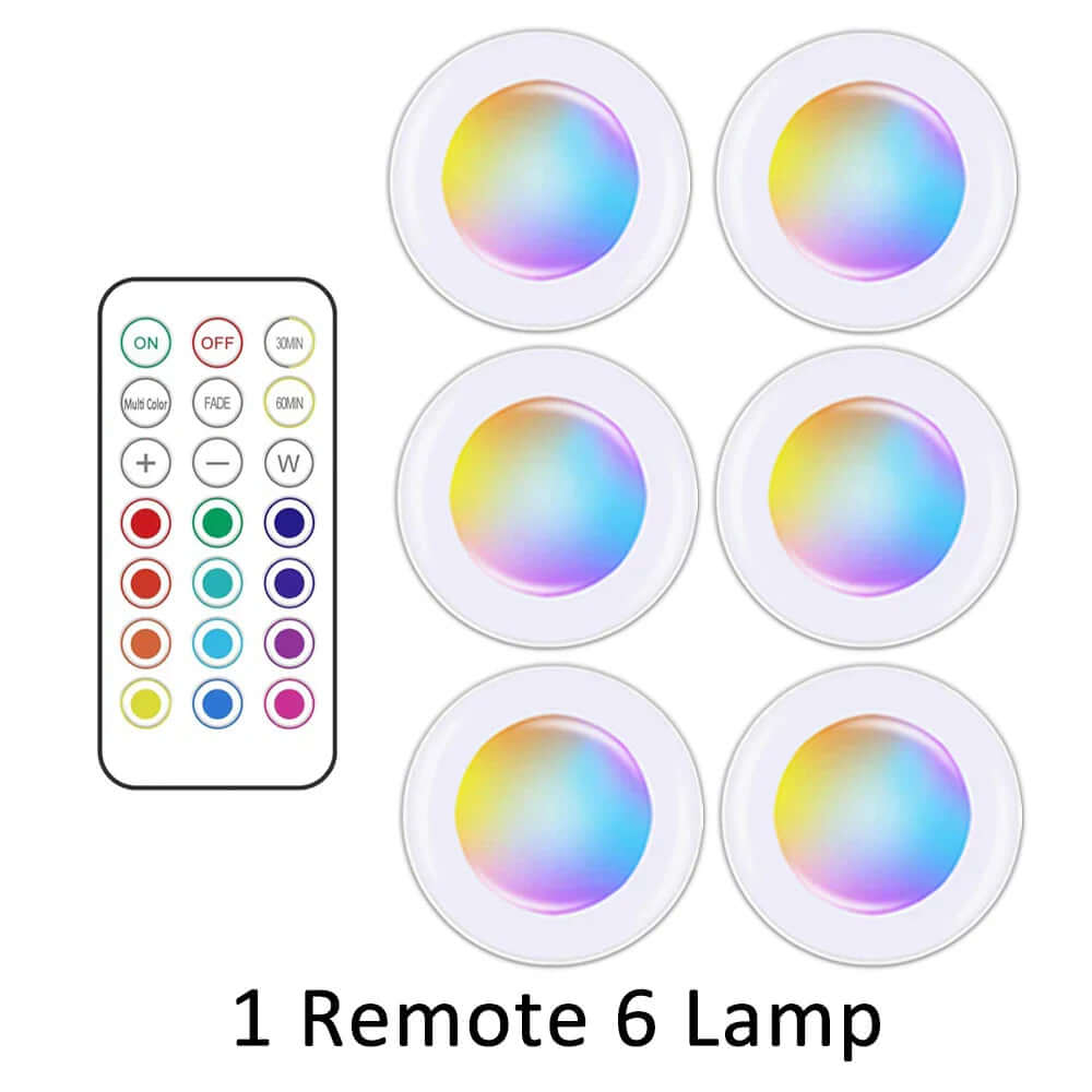 LED Cabinet Light with Remote – Wireless Night Light for Home Use