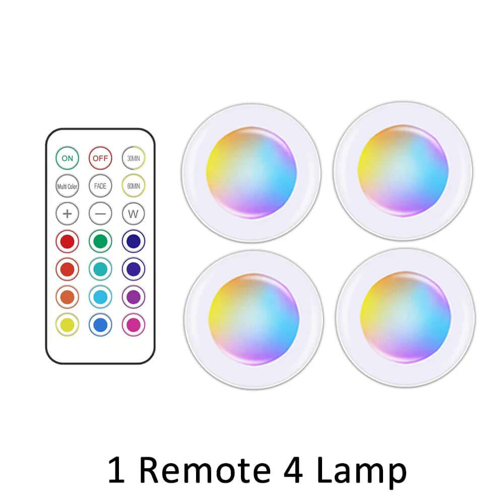 LED Cabinet Light with Remote – Wireless Night Light for Home Use