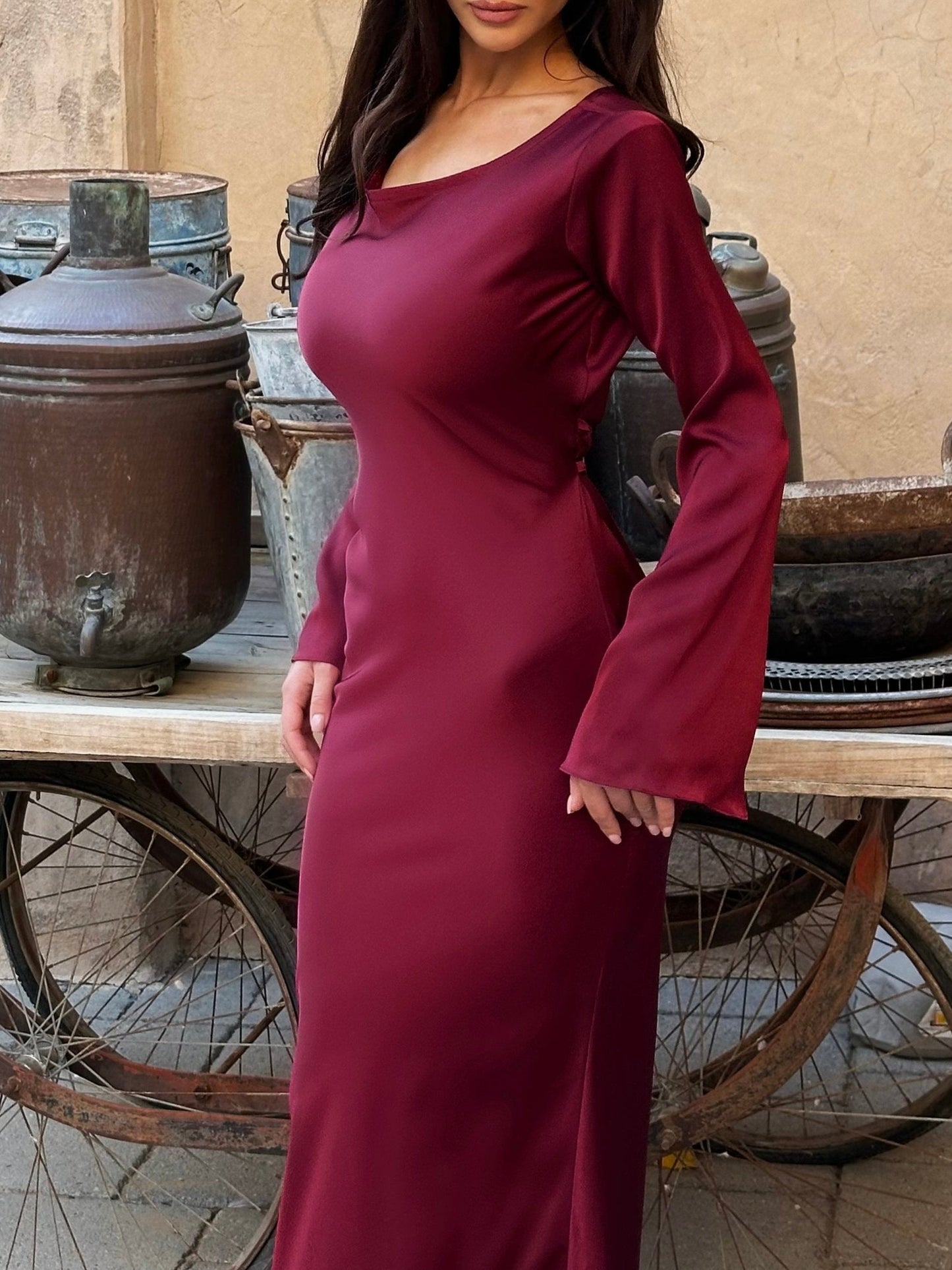 Maxi Dress Long Sleeve – Elegant Evening Gown for Women
