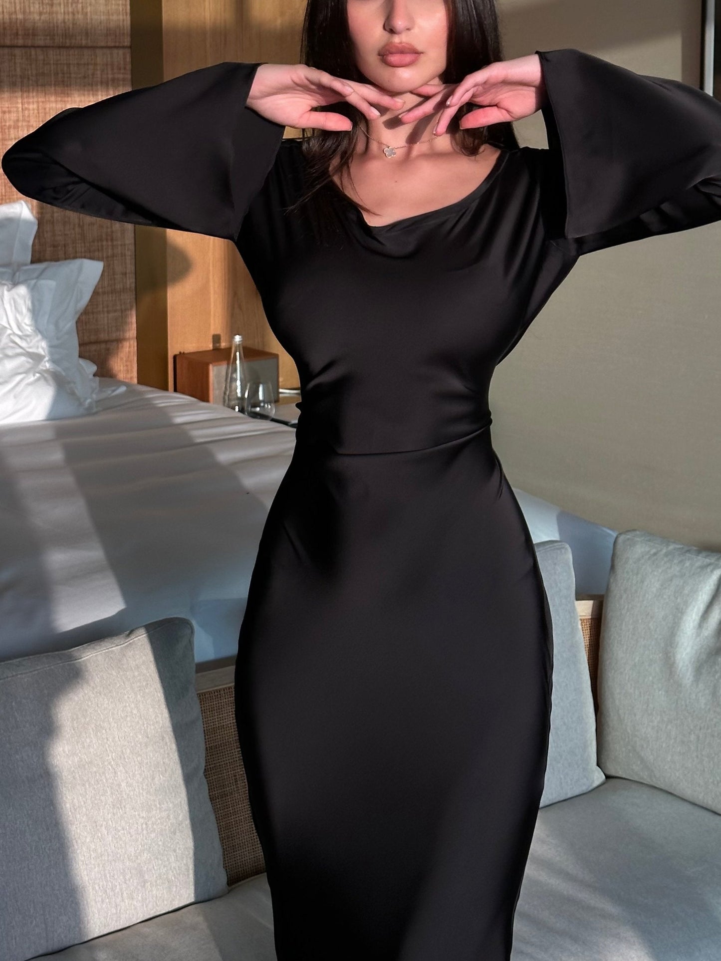 Maxi Dress Long Sleeve – Elegant Evening Gown for Women