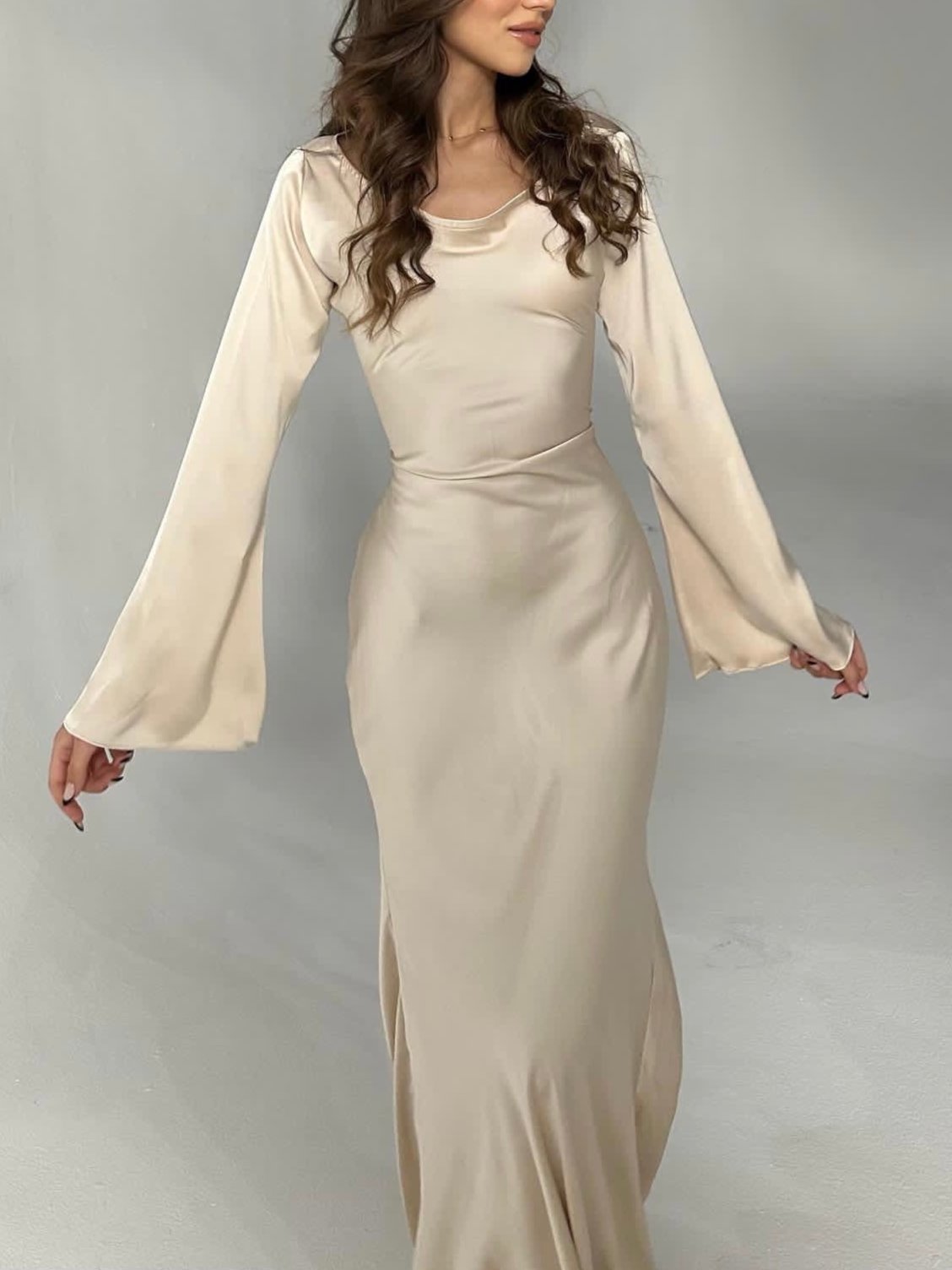 Maxi Dress Long Sleeve – Elegant Evening Gown for Women