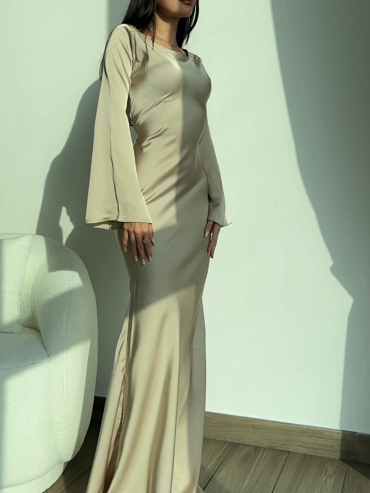 Maxi Dress Long Sleeve – Elegant Evening Gown for Women