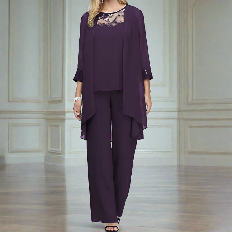 Elegant Women's Three-Piece Set – Chic Outfit for Special Occasions