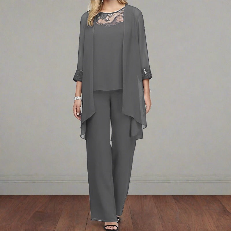 Elegant Women's Three-Piece Set – Chic Outfit for Special Occasions