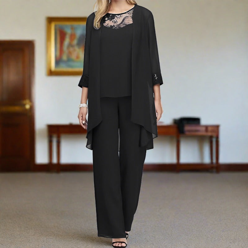 Elegant Women's Three-Piece Set – Chic Outfit for Special Occasions