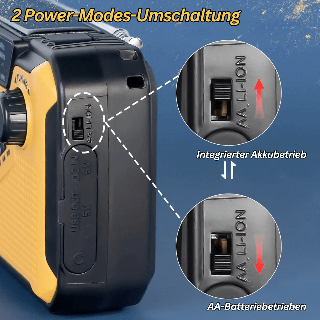 Emergency Radio Solar Crank – Multifunctional Survival Tool with Flashlight & USB