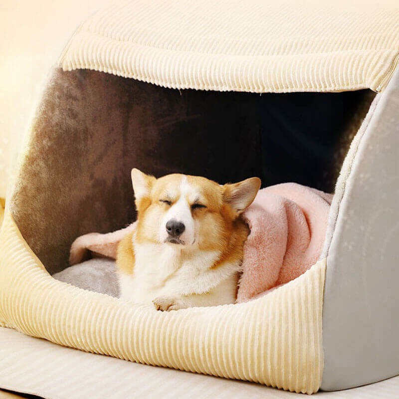 Dog Tent Bed Cozy – Soft Warm Cave Style for Pets
