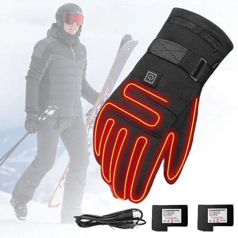 Electric Heated Gloves Waterproof – Warm Winter Gear for Cold Weather