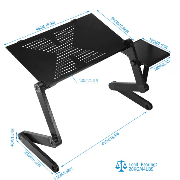 Adjustable Laptop Stand – 360° Rotating Legs for Ergonomic Use