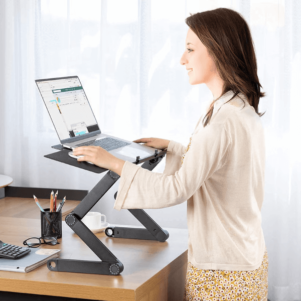 Adjustable Laptop Stand – 360° Rotating Legs for Ergonomic Use