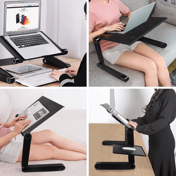 Adjustable Laptop Stand – 360° Rotating Legs for Ergonomic Use