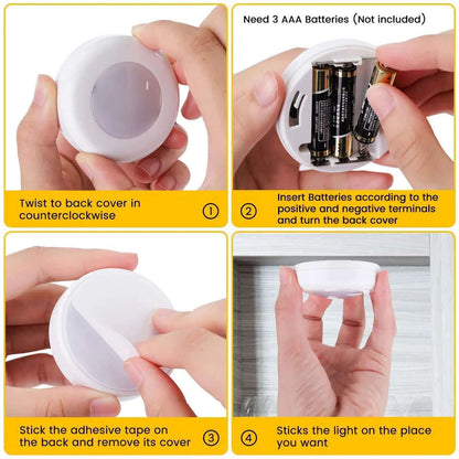 LED Cabinet Light with Remote – Wireless Night Light for Home Use