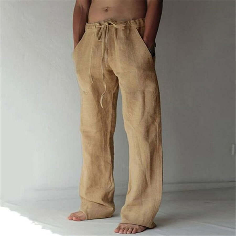 Pantalones Sueltos Hombre Verano – Con Cordón Ligeros y Cómodos