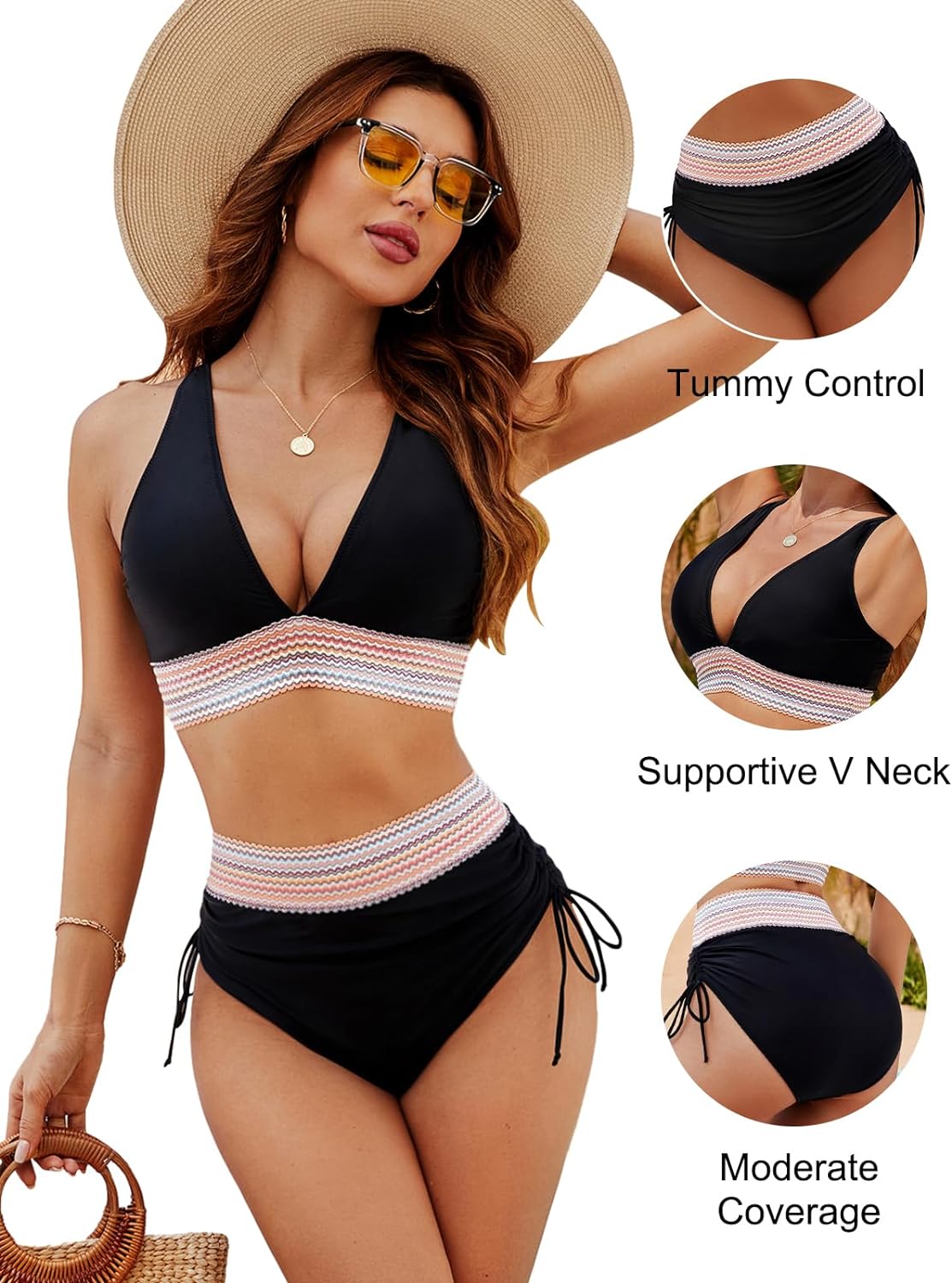 Bikini Set with Tummy Control – Adjustable Swimwear for Women