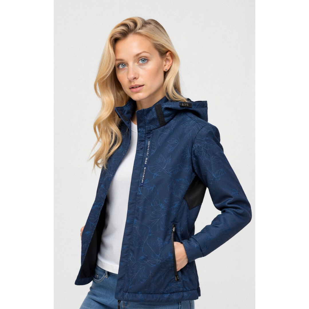 Chaqueta cortaviento mujer – Chaqueta con capucha y cremallera ligera