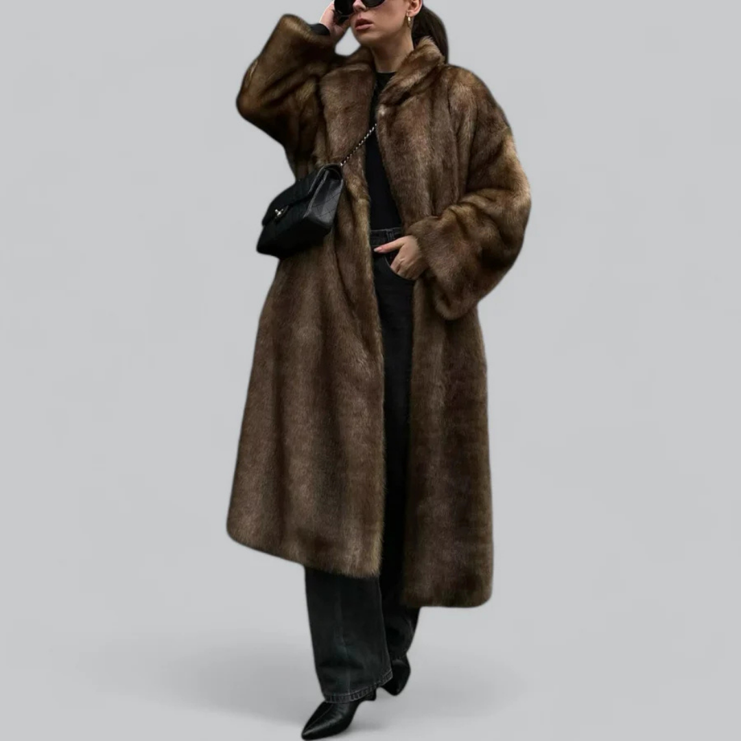 Abrigo largo elegante dama invierno - Trench chic y cálido