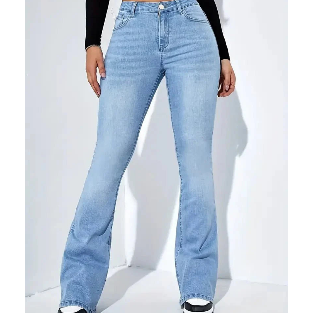 Jeans de Mujer Alta Cintura Acampanados Elegantes