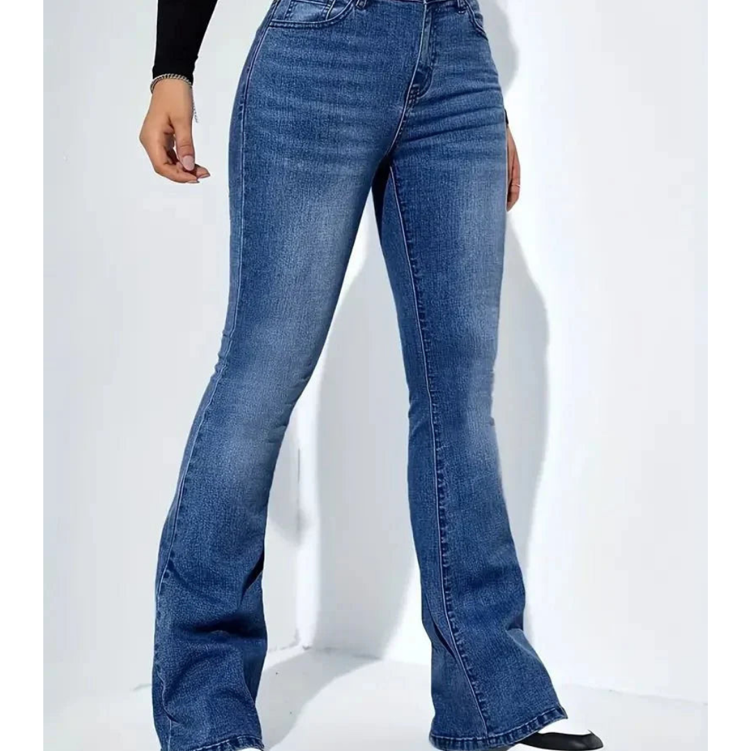 Jeans de Mujer Alta Cintura Acampanados Elegantes