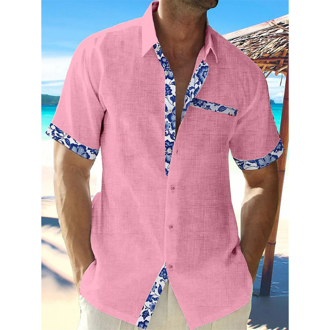 Camisa de verano para hombres – Camisa corta con botones y diseño fresco