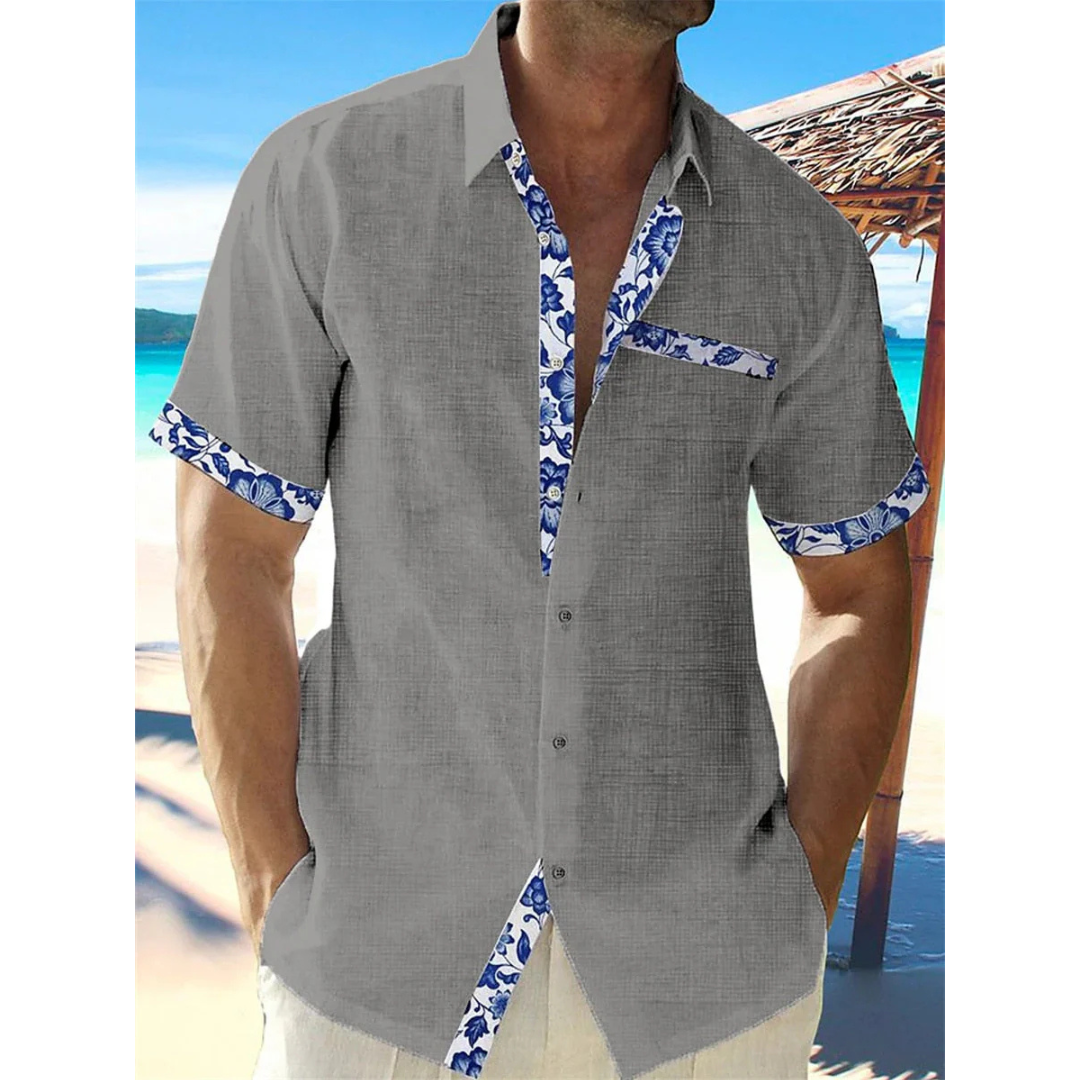 Camisa de verano para hombres – Camisa corta con botones y diseño fresco