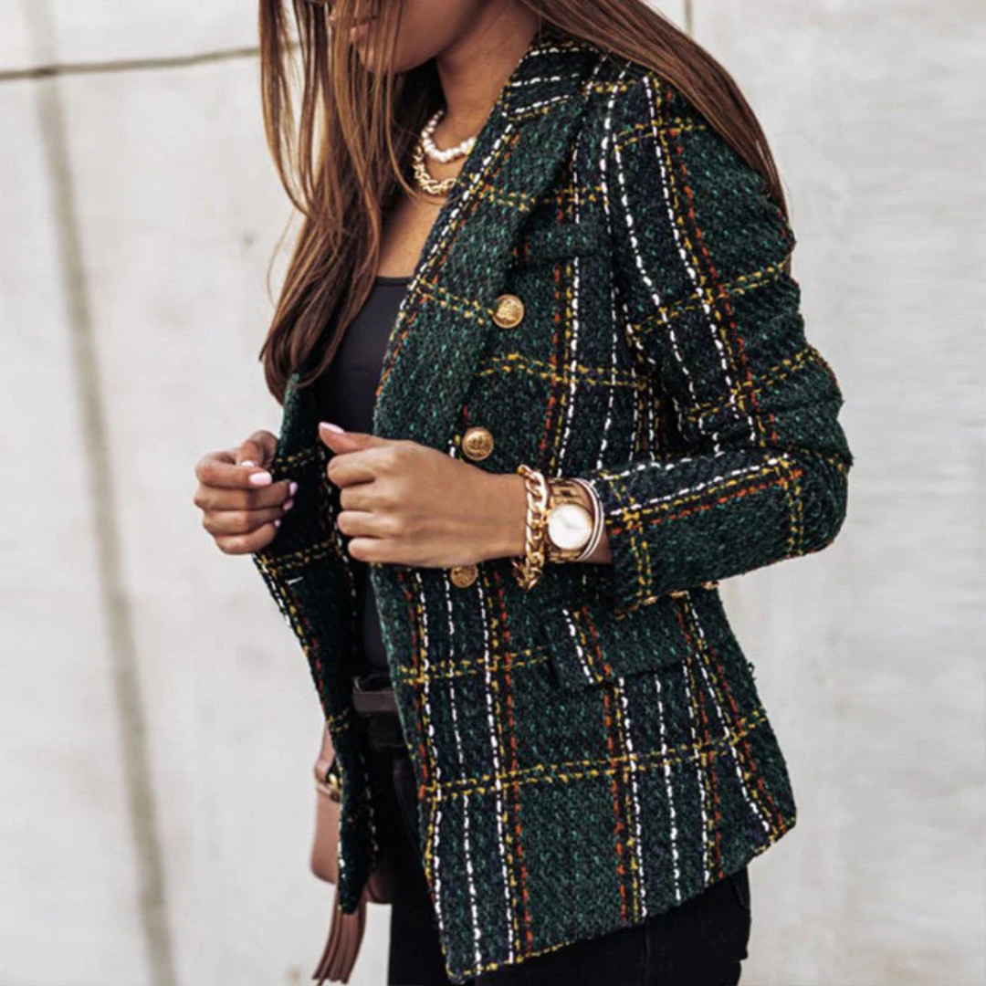 Blazer elegante mujer – Blazer ajustado de trabajo chic y moderno