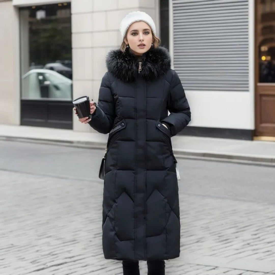 Parka Acolchada Invierno Dama – Abrigo Largo Impermeable y Cálido