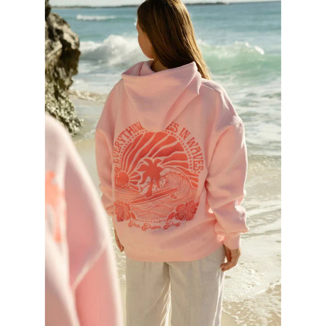 Sudadera oversized dama – Sudadera casual con capucha y estampado Paradise