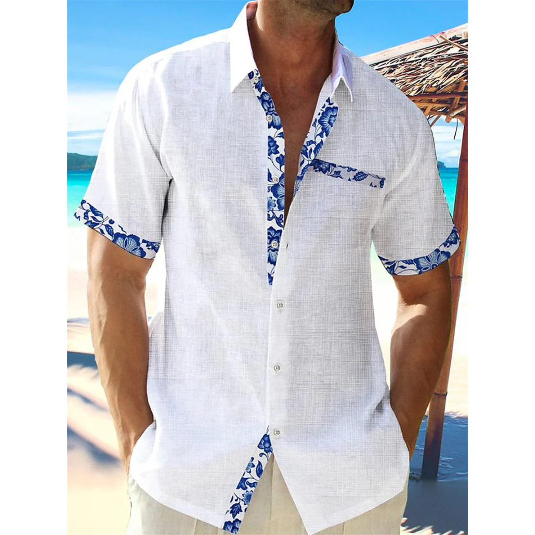 Camisa de verano para hombres – Camisa corta con botones y diseño fresco