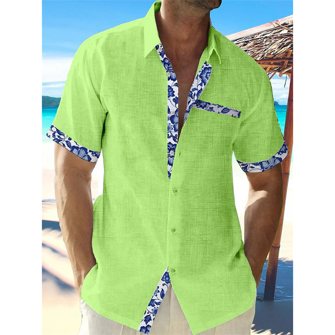 Camisa de verano para hombres – Camisa corta con botones y diseño fresco