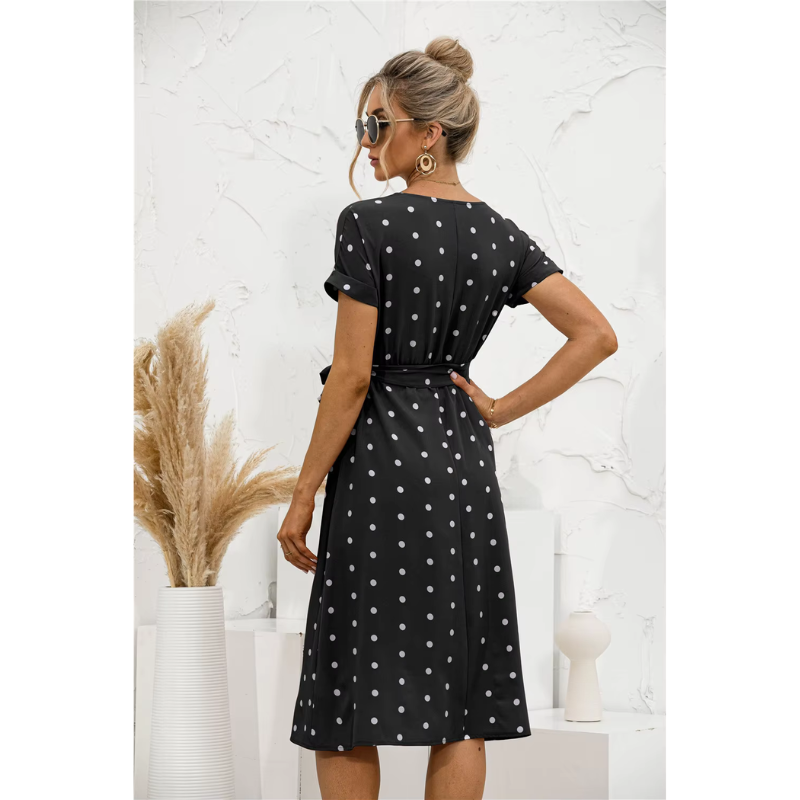 Vestido de verano midi dama – Estampado de lunares elegante y ligero