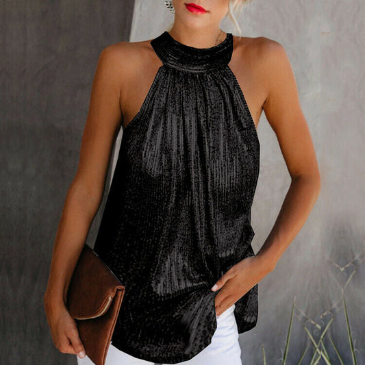 Top Elegante Halter para Mujeres - Blusa Chic y Sofisticada