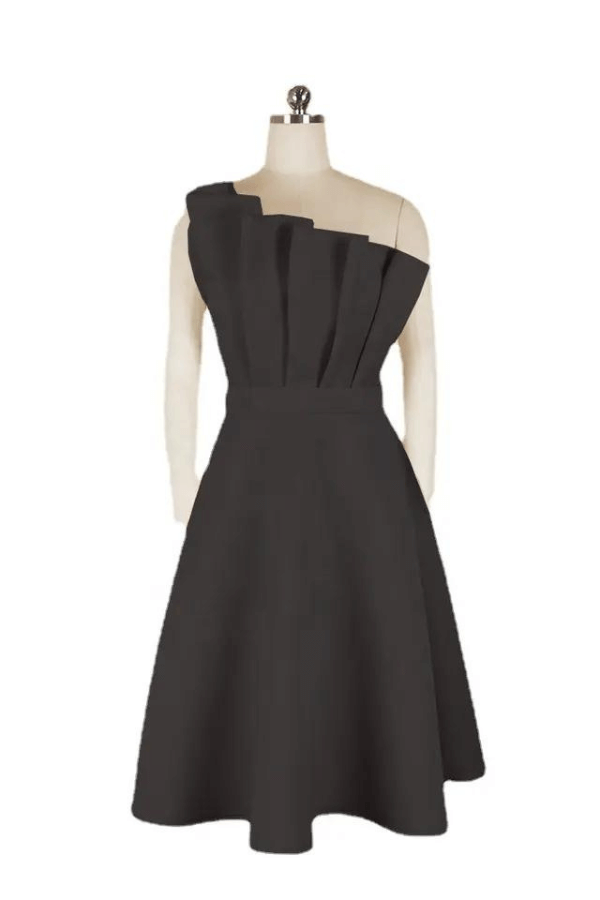 Vestido formal midi dama – Elegante vestido sin mangas para ocasiones especiales