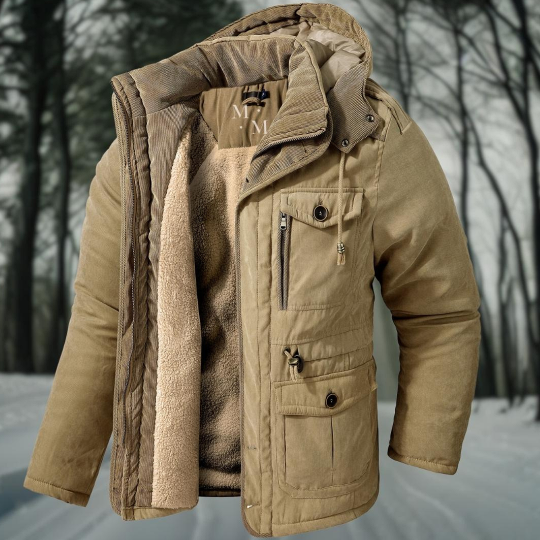 Chaqueta bomber invierno hombre – Abrigo clásico con cremallera y estilo