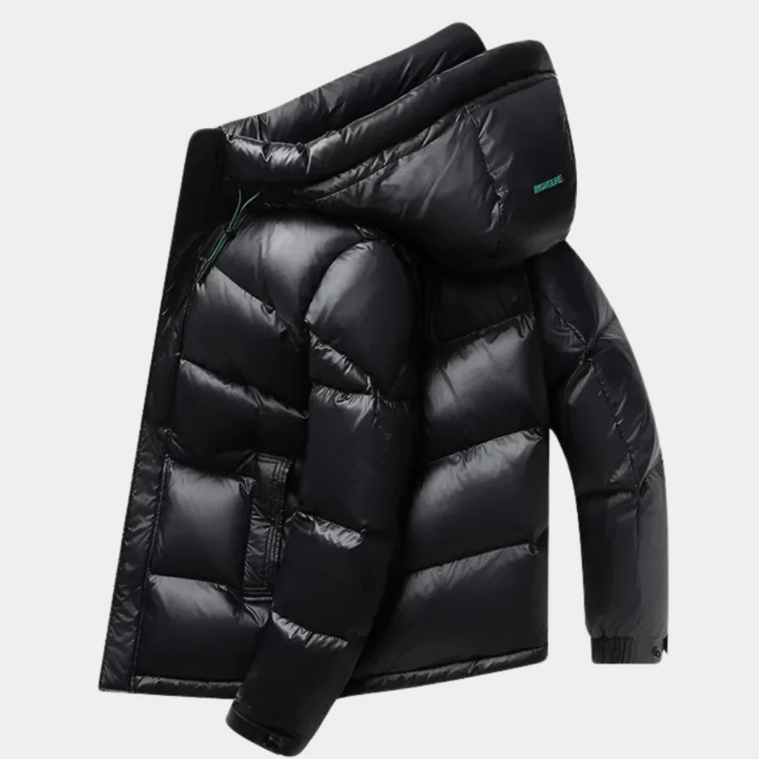 Chaqueta Puffer Hombre – Abrigo Térmico con Capucha y Cremallera