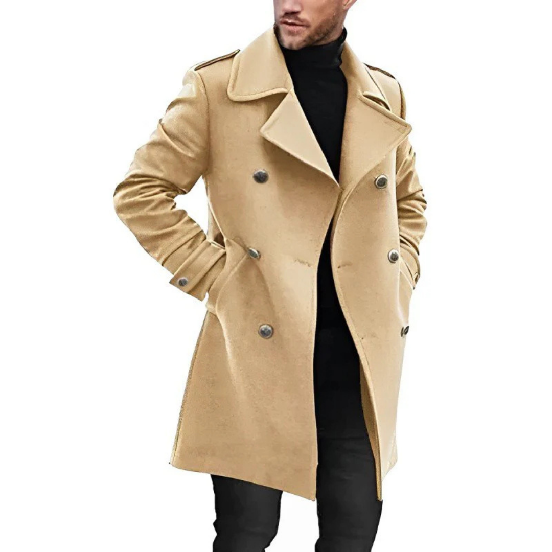 Abrigo de Invierno Hombre – Trench Largo Cálido y Elegante