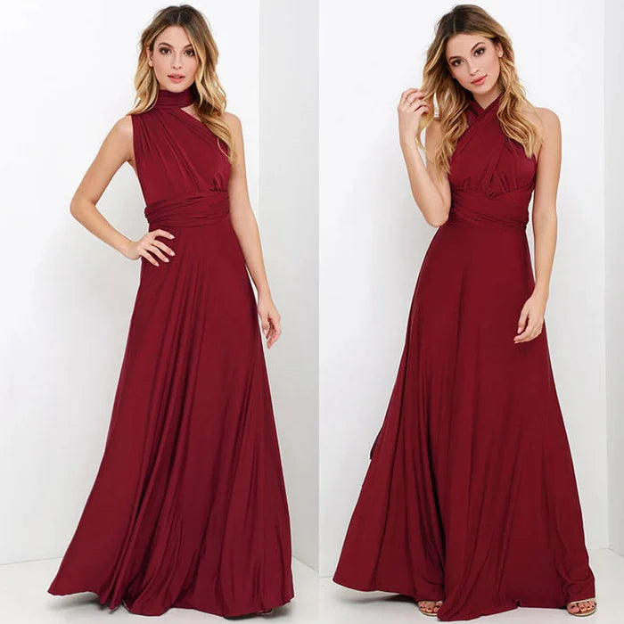 Vestido cruzado mujer – Vestido elegante con cintura elástica para ocasiones especiales