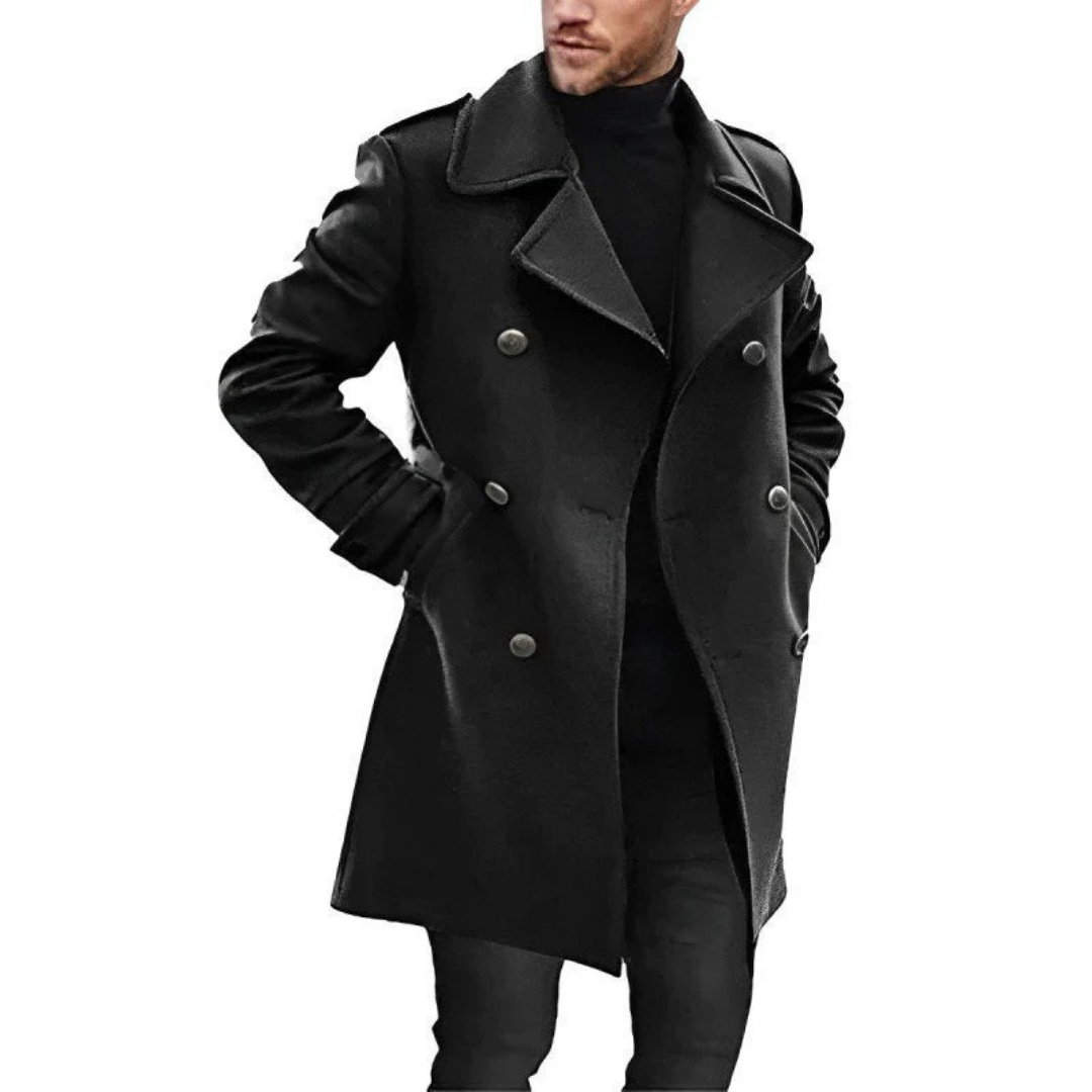 Abrigo de Invierno Hombre – Trench Largo Cálido y Elegante