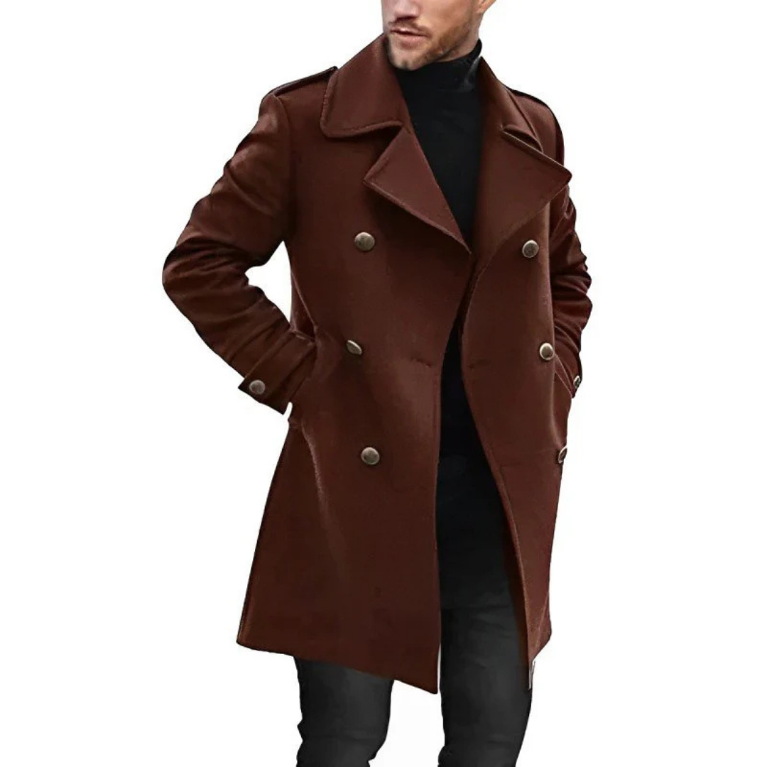 Abrigo de Invierno Hombre – Trench Largo Cálido y Elegante