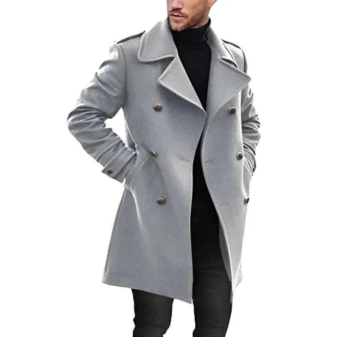 Abrigo de Invierno Hombre – Trench Largo Cálido y Elegante