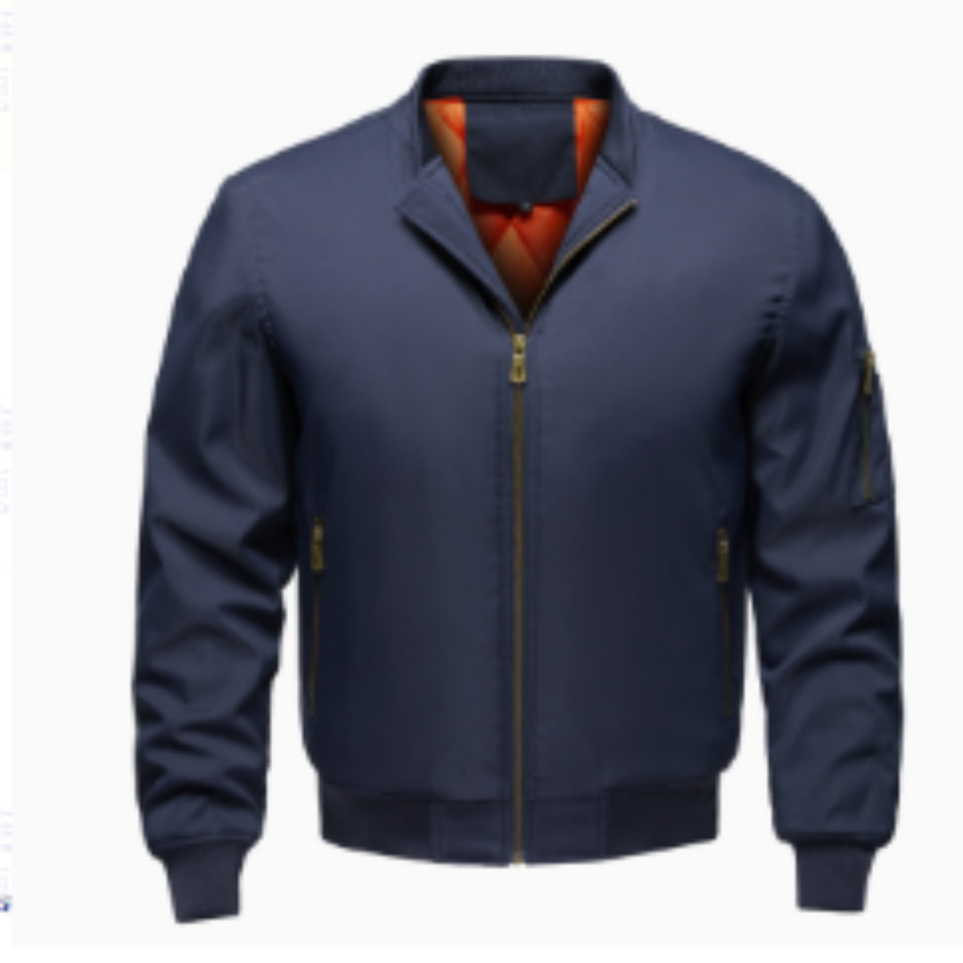 Chaqueta bomber hombre – Abrigo cálido con cremallera y estilo moderno