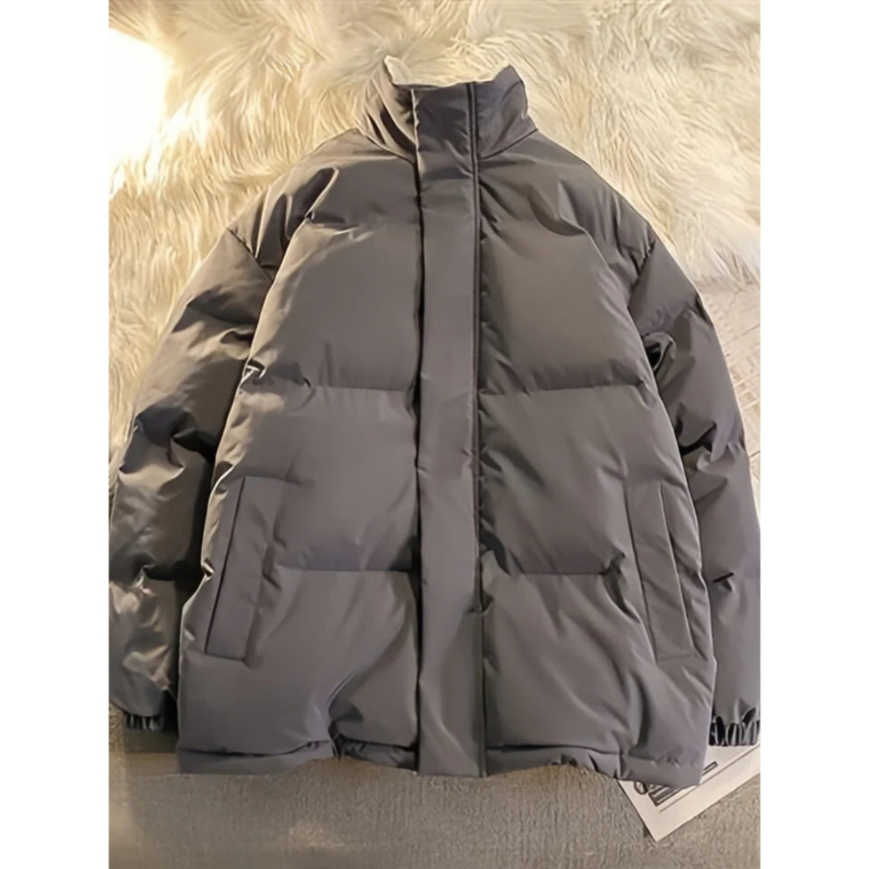 Chaqueta Puffer Hombre Invierno – Abrigo Caliente de Cuello Alto