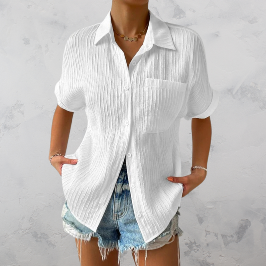 Camisa de verano dama – Camisa estructurada ligera y fresca para ocio