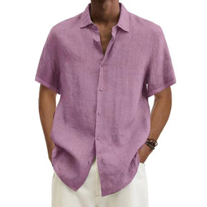 Camisa de Hombre Casual – Camisa de Manga Corta para Verano