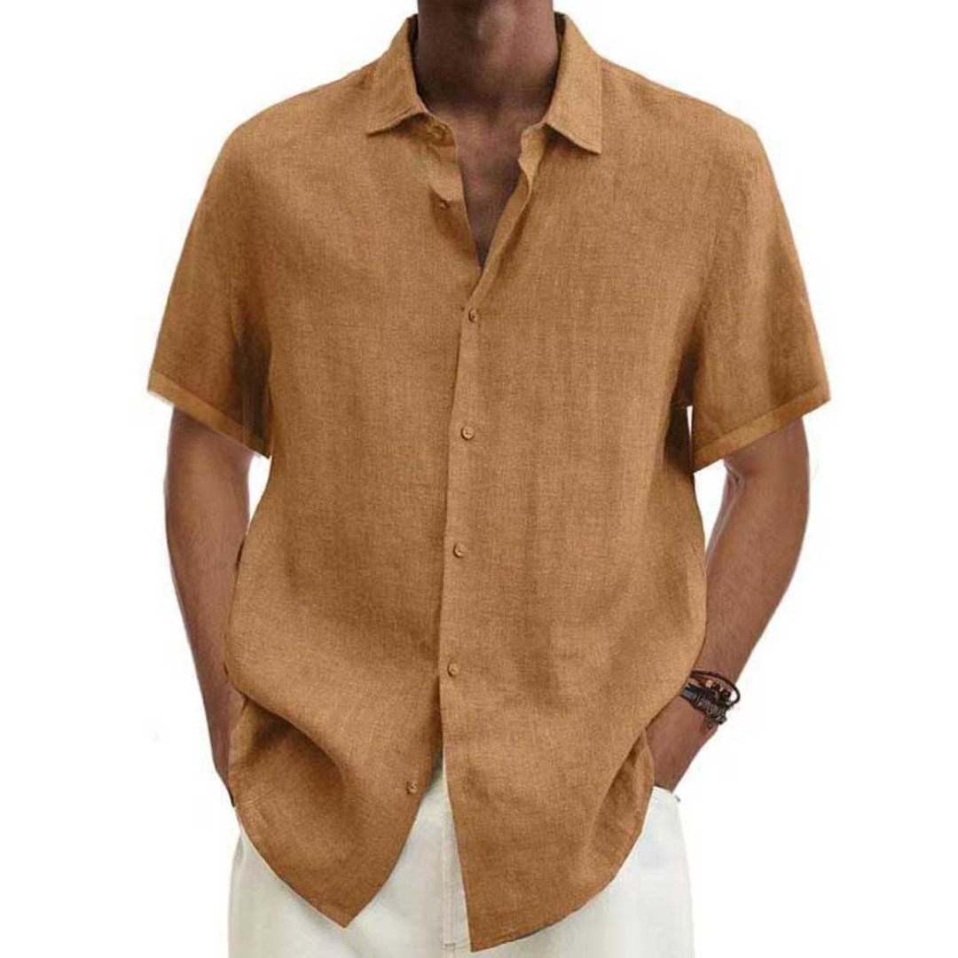 Camisa de Hombre Casual – Camisa de Manga Corta para Verano