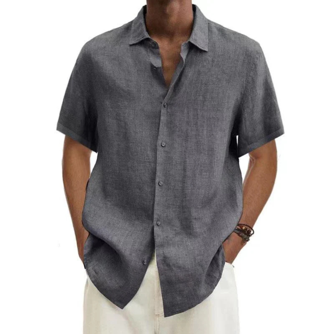 Camisa de Hombre Casual – Camisa de Manga Corta para Verano