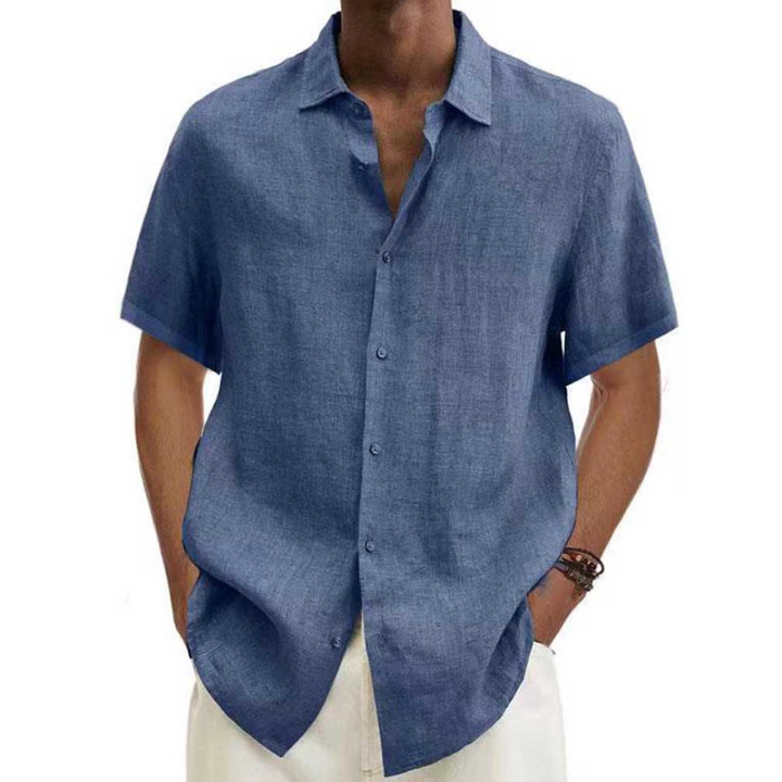 Camisa de Hombre Casual – Camisa de Manga Corta para Verano